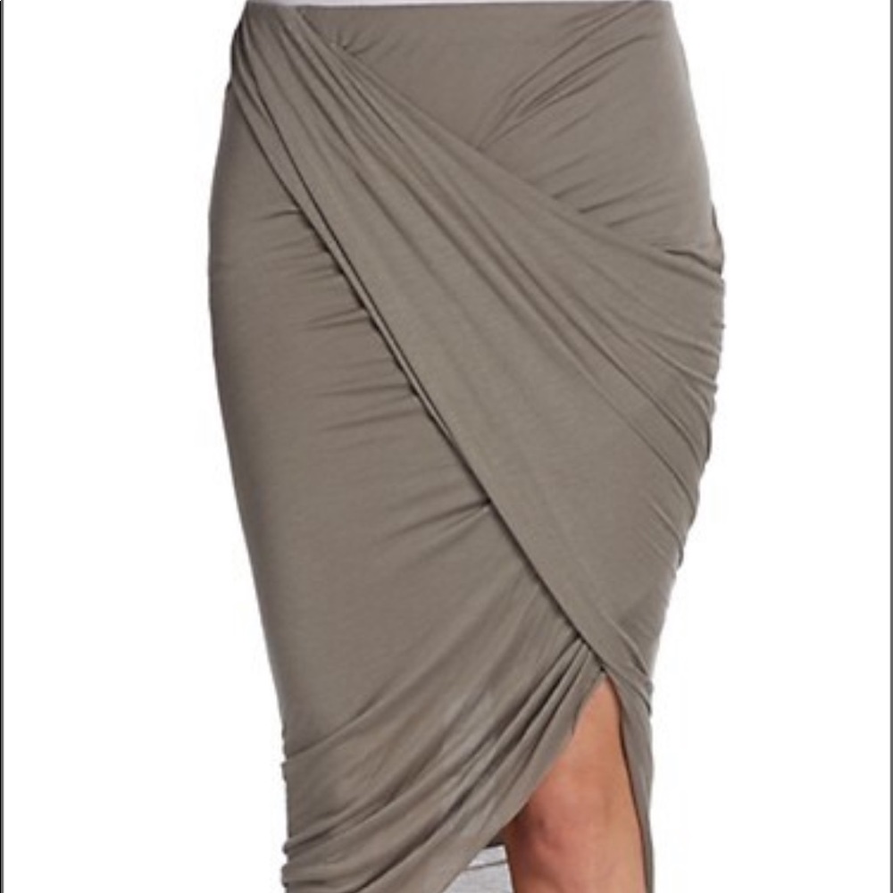 Helmet Lang jersey twist skirt